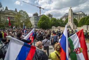 Oroszbarát tüntetés Budapesten