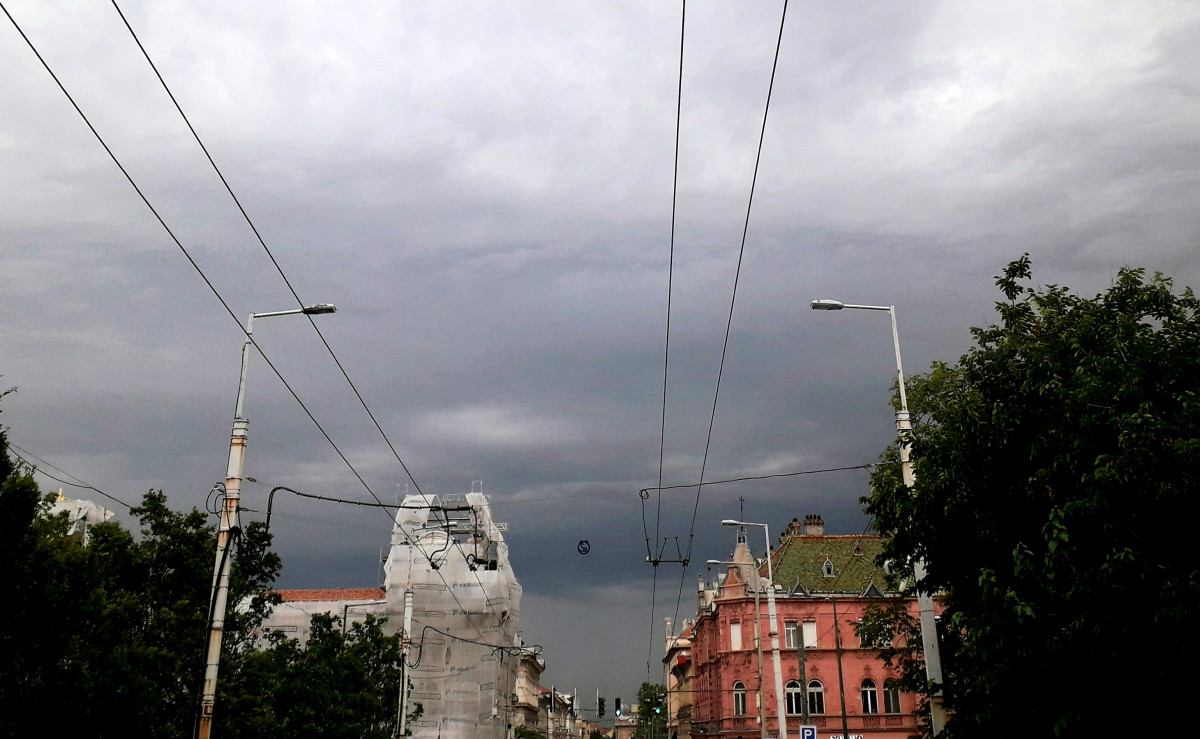 Szeged, időjárás, vihar, felhő, nyár, Híd utca